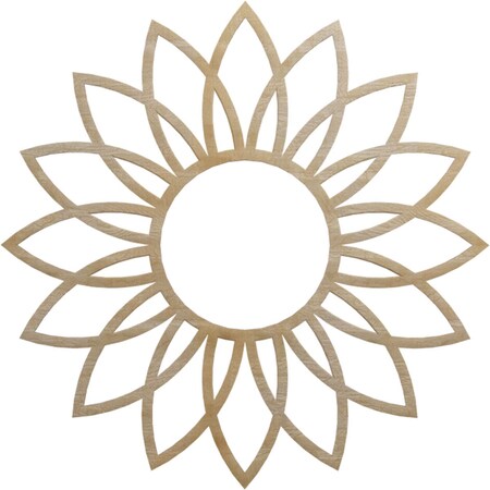 Ekena Millwork Daisy Wood Fretwork Pierced Ceiling Medallion, Hickory, 28"OD x 9 3/4"ID x 3/8"T CMWP28X28X0375DAHI